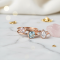 Rose Gold Stackable Rings Set