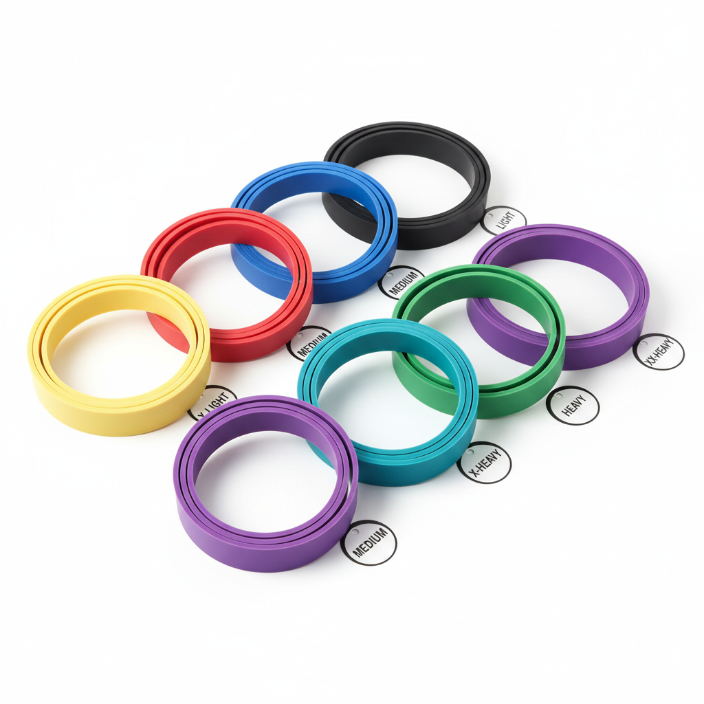 Set of multicolored resistance bands